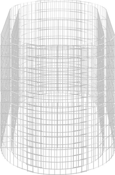 VidaXL Gabionový vyvýšený záhon pozinkované železo 200 x 100 x 100 cm [152045]