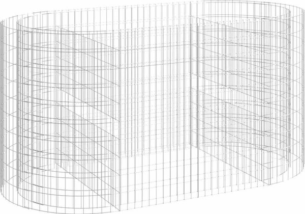 VidaXL Gabionový vyvýšený záhon pozinkované železo 200 x 100 x 100 cm [152045]