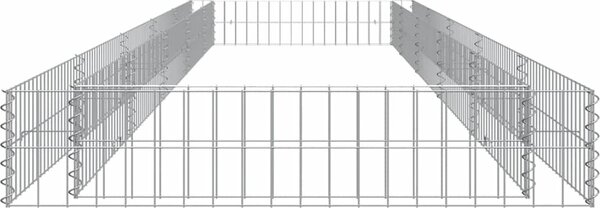 VidaXL Gabionový vyvýšený záhon pozinkovaná ocel 500 x 100 x 20 cm [151315]
