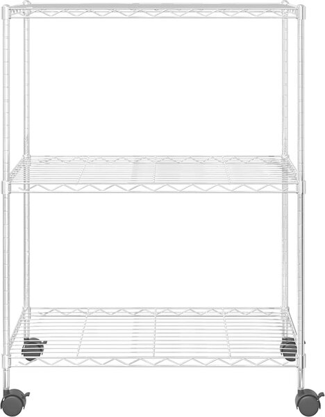 VidaXL 3patrový úložný regál na kolečkách 60 x 35 x 81 cm 150 kg [324625] Barva: Černá