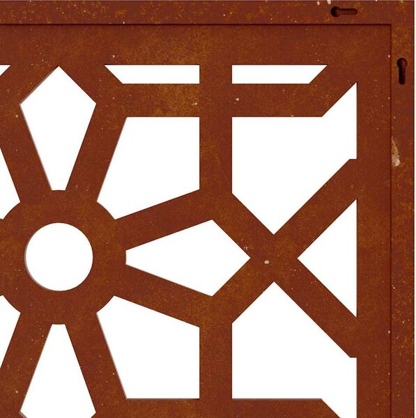 VidaXL Zahradní nástěnná dekorace 55 x 55 cm corten Maurský design [824478]