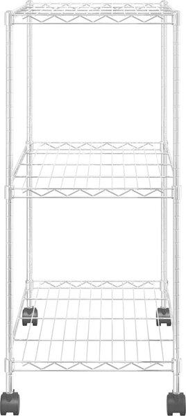 VidaXL 3patrový úložný regál na kolečkách 60 x 35 x 81 cm 150 kg [324625] Barva: Černá