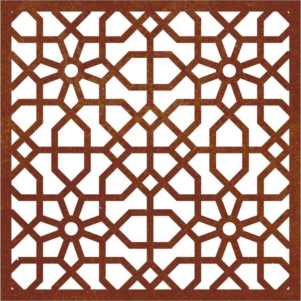 VidaXL Zahradní nástěnná dekorace 55 x 55 cm corten Maurský design [824478]