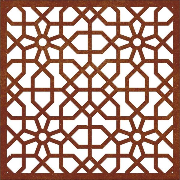 VidaXL Zahradní nástěnná dekorace 55 x 55 cm corten Maurský design [824478]