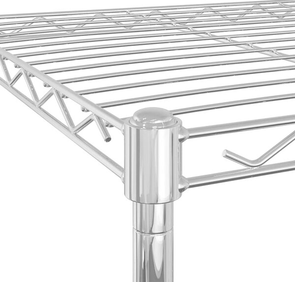 VidaXL 3patrový úložný regál na kolečkách 60 x 35 x 81 cm 150 kg [324625] Barva: Černá