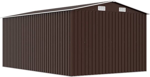 VidaXL Zahradní domek 257 x 392 x 181 cm kovový [143347] Barva: Hnědá