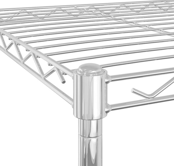 VidaXL 4patrový úložný regál na kolečkách 90x35x142 cm 200 kg [324628] Barva: Černá