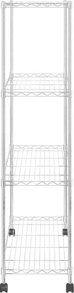 VidaXL 4patrový úložný regál na kolečkách 90x35x142 cm 200 kg [324628] Barva: Černá