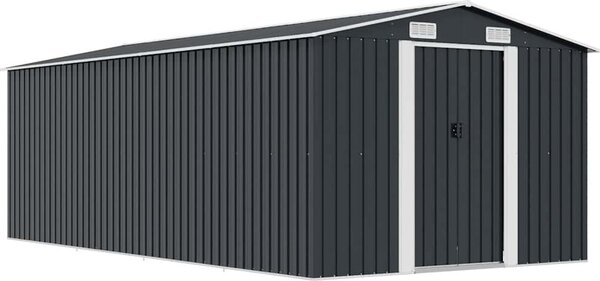 VidaXL Zahradní domek 257 x 489 x 181 cm kovový [143351] Barva: antracitová