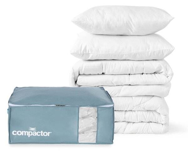 Vakuové plastové úložné boxy na oblečení v sadě 3 ks 65x45x27 cm Blue Edition – Compactor