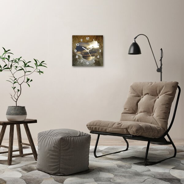 Skleněné hodiny na stěnu Mořská jeskyně pl_zsk_30x30_f_88583308