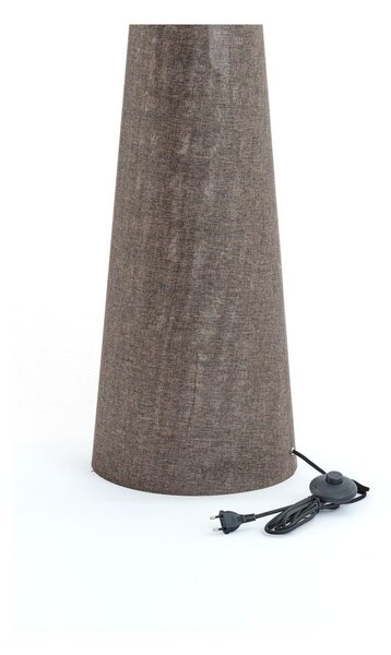 Hnědá stojací lampa s textilním stínidlem (výška 180 cm) Micky – Light & Living