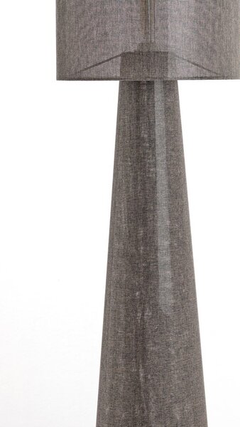 Hnědá stojací lampa s textilním stínidlem (výška 180 cm) Micky – Light & Living
