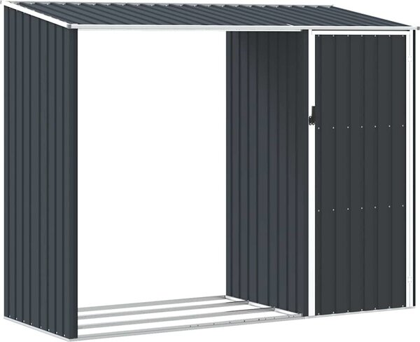 VidaXL Zahradní kůlna na dříví 245 x 98 x 159 cm pozinkovaná ocel [46294] Barva: antracitová