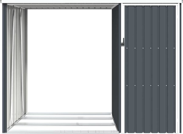 VidaXL Zahradní kůlna na dříví 245 x 98 x 159 cm pozinkovaná ocel [46294] Barva: antracitová