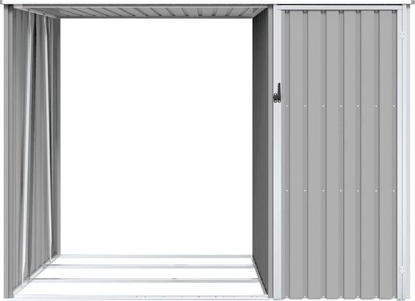 VidaXL Zahradní kůlna na dříví 245 x 98 x 159 cm pozinkovaná ocel [46294] Barva: antracitová
