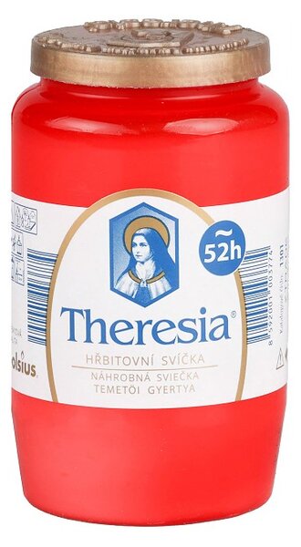 Theresia kompozitní svíčka 155g ~2,5dne červená