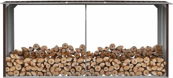VidaXL Zahradní kůlna na dříví pozinkovaná ocel 330x92x153 cm [47087] Barva: antracitová