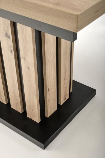 Halmar Rozkládací jídelní stůl LAMELLO 130(180)x80 dub artisan/černý
