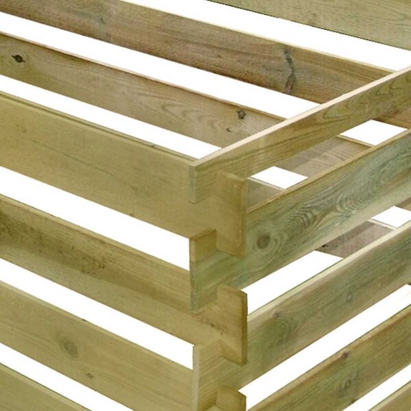 VidaXL Laťkový kompostér impregnovaná borovice 180 x 90 x 90 cm [42955]