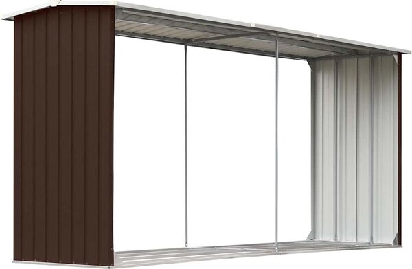 VidaXL Zahradní kůlna na dříví pozinkovaná ocel 330x92x153 cm [47087] Barva: antracitová