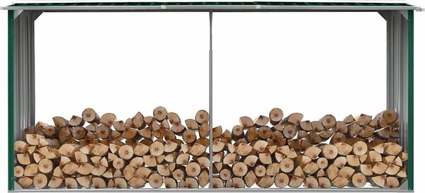 VidaXL Zahradní kůlna na dříví pozinkovaná ocel 330x92x153 cm [47087] Barva: antracitová