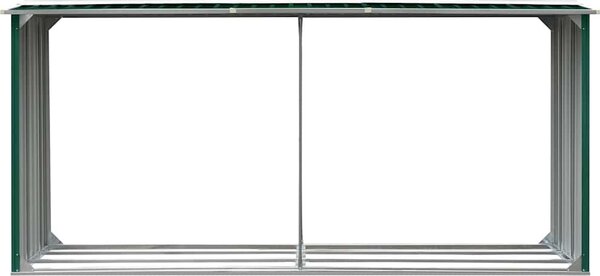 VidaXL Zahradní kůlna na dříví pozinkovaná ocel 330x92x153 cm [47087] Barva: antracitová