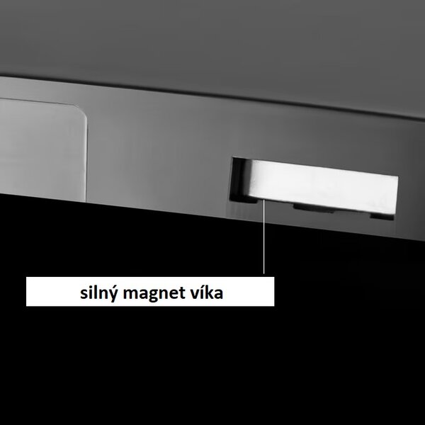 Bezdotykový odpadkový koš 50 l, bílý 109763