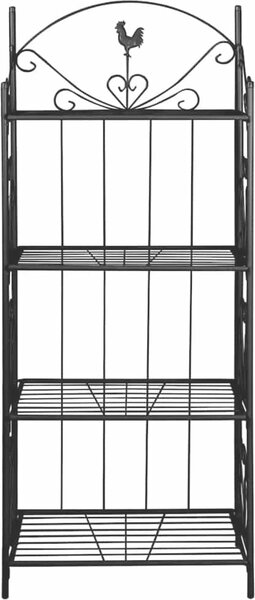 VidaXL Kovový stojan na květiny s policemi - 61,5 x 33 x 153 cm - [40780] Barva: Bílá