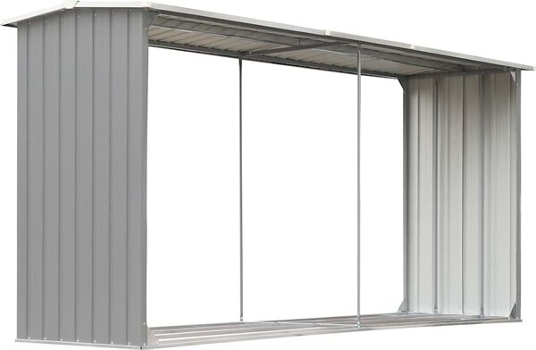 VidaXL Zahradní kůlna na dříví pozinkovaná ocel 330x92x153 cm [47087] Barva: antracitová