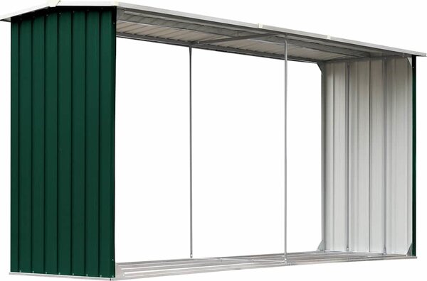 VidaXL Zahradní kůlna na dříví pozinkovaná ocel 330x92x153 cm [47087] Barva: antracitová