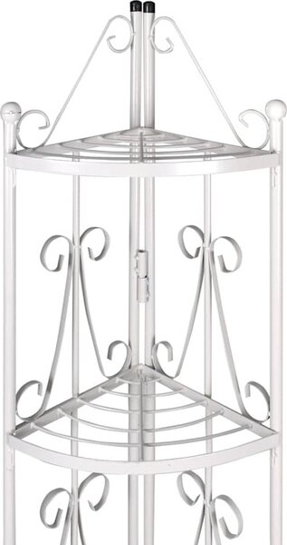VidaXL Kovový rohový stojan na květiny - 36 x 160 cm - [40782] Barva: Černá