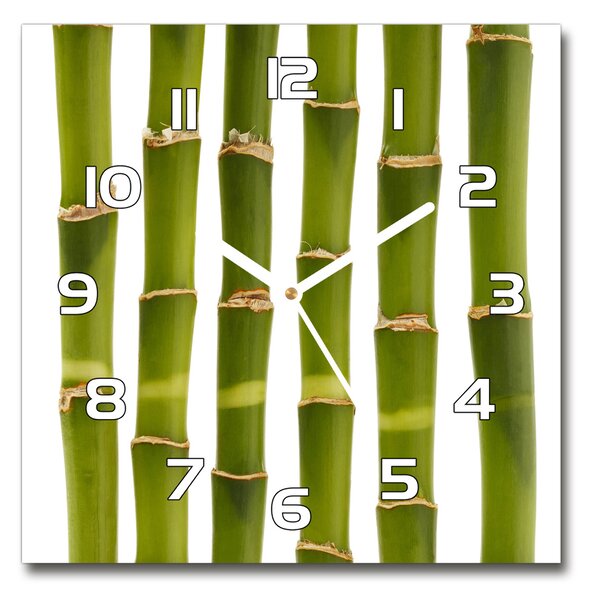 Skleněné nástěnné hodiny čtverec Bambus pl_zsk_30x30_f_90591084
