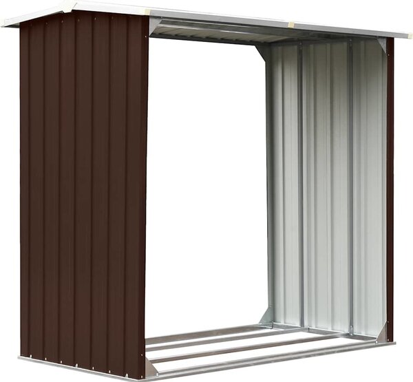 VidaXL Zahradní kůlna na dříví z pozinkované oceli 172x91x154 cm [47080] Barva: Zelená