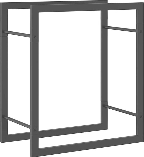 VidaXL Stojan na palivové dřevo matný 50 x 28 x 56 cm ocel [350304] Barva: Černá