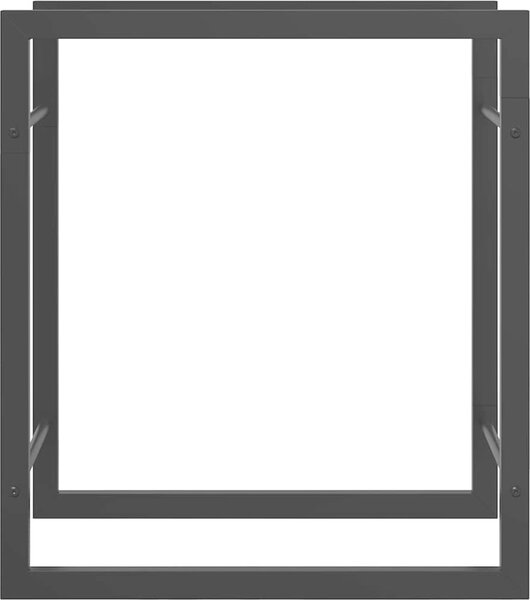 VidaXL Stojan na palivové dřevo matný 50 x 28 x 56 cm ocel [350304] Barva: Černá
