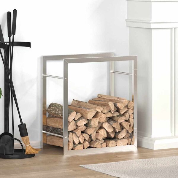 VidaXL Stojan na palivové dřevo matný 50 x 28 x 56 cm ocel [350304] Barva: Černá