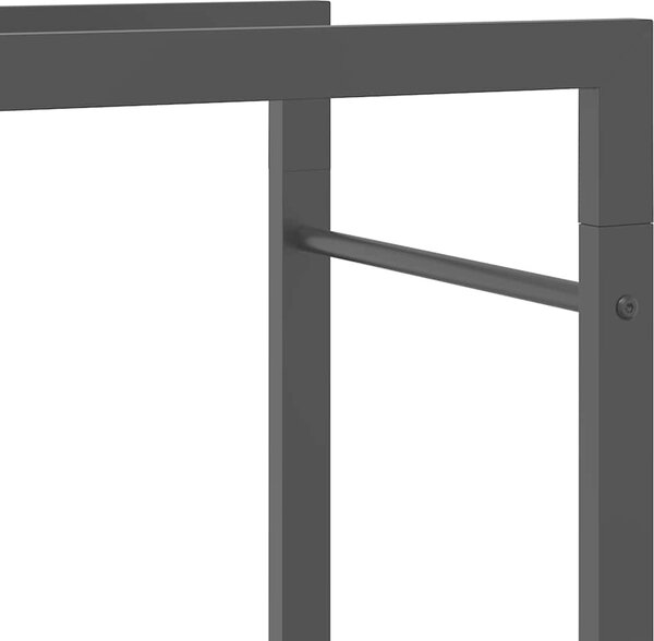 VidaXL Stojan na palivové dřevo matný 50 x 28 x 56 cm ocel [350304] Barva: Černá