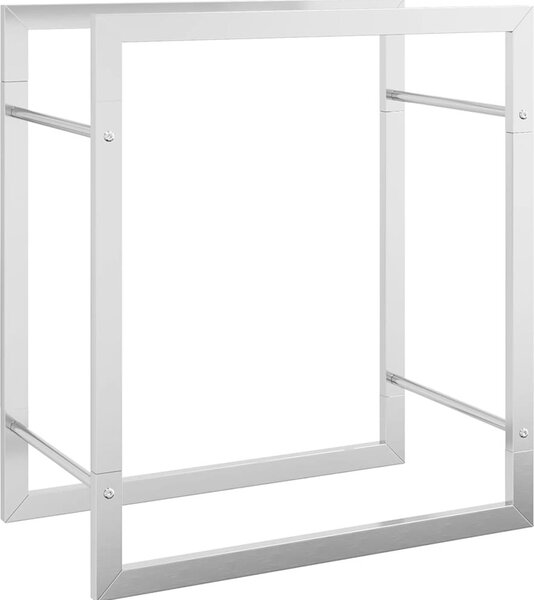 VidaXL Stojan na palivové dřevo matný 50 x 28 x 56 cm ocel [350304] Barva: Černá