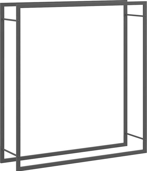 VidaXL Stojan na palivové dřevo matný 110x28x116 cm ocel [350310] Barva: Černá