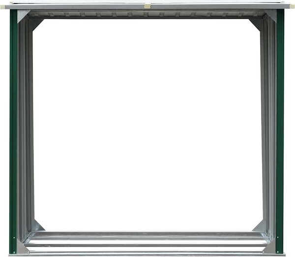 VidaXL Zahradní kůlna na dříví z pozinkované oceli 172x91x154 cm [47080] Barva: Zelená