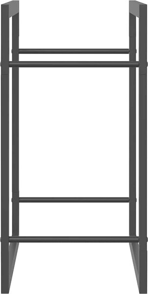VidaXL Stojan na palivové dřevo matný 50 x 28 x 56 cm ocel [350304] Barva: Černá
