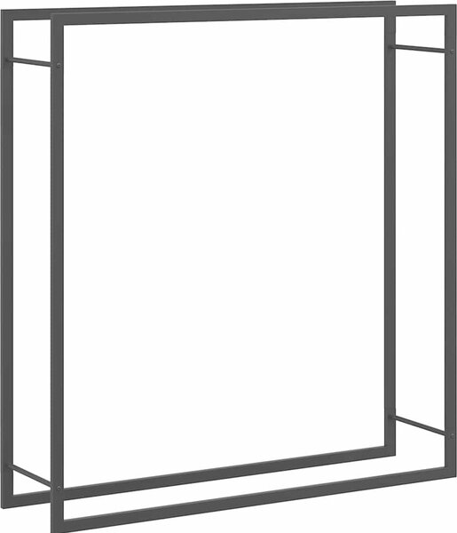 VidaXL Stojan na palivové dřevo matný 110x28x116 cm ocel [350310] Barva: Černá