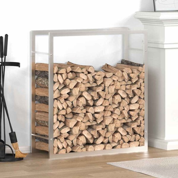 VidaXL Stojan na palivové dřevo matný 80x28x86 cm ocel [350307] Barva: Černá