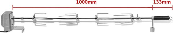 VidaXL Grilovací rožeň s motorem ocelový 1000 mm [42247]