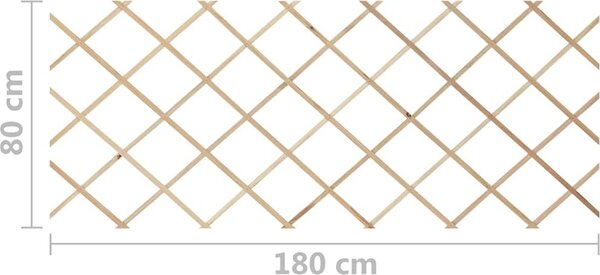 VidaXL Trelážové ploty 5 ks masivní jedlové dřevo 180 x 80 cm [316422] Barva: Hnědá