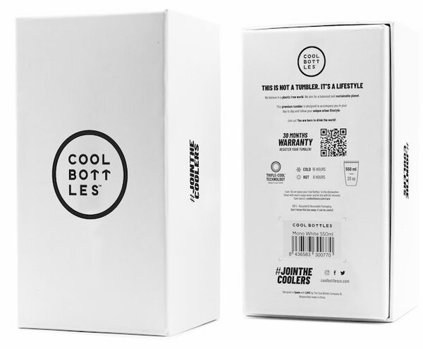 Nerezový termohrnek Cool Bottles Vivid Turquoise, 550 ml
