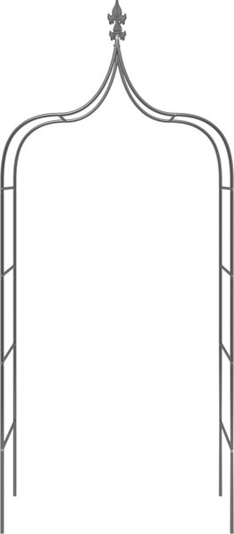 VidaXL Zahradní oblouky 2 ks černé 120 x 38 x 260 cm ocel [319349]