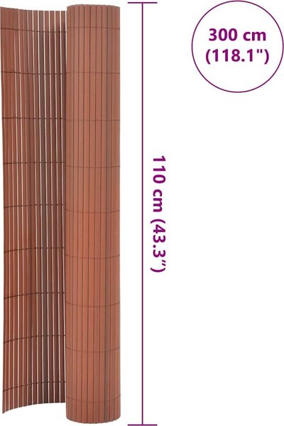 VidaXL Oboustranný zahradní plot 110 x 300 cm [317152] Barva: Šedá