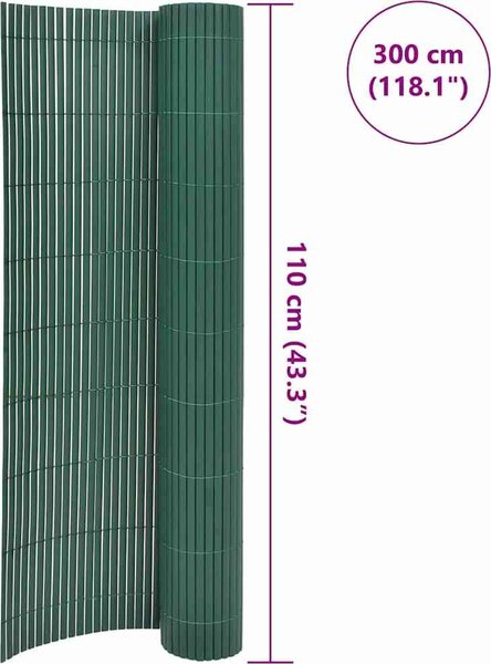 VidaXL Oboustranný zahradní plot 110 x 300 cm [317152] Barva: Šedá